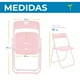 thumbnail image 2 of Silla Plegable Acero Tubular Calibre 18 VIVIANA Plástico Resistente C/ Patas Antiderrapante Multifuncional Onof, 2 of 6