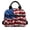 American Flag, variant on Ice Cream Insulated Lunch Box Lunch Bag for Women Girls Reusable Lunchbox Thermal Cooler Lunch Tote with Zipper Pockets and Shoulder Belt