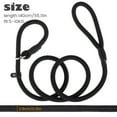 thumbnail image 4 of CNKOO Dog Slip Rope Leash Dog Training Leashes Adjustable Pet Leash Climbing Nylon Rope Dog Leash 4.6ft/140cm Long for Medium/Large Dog Walking (Black), 4 of 7