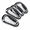gray+black-4pc, variant on gray+black-3pc 30kn Heavy Duty D-Ring Twist Lock Climbing Carabiners, 3 Pack
