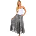 thumbnail image 5 of Sakkas Ivy Maiden Boho Skirt - Grey - Plus Size, 5 of 5