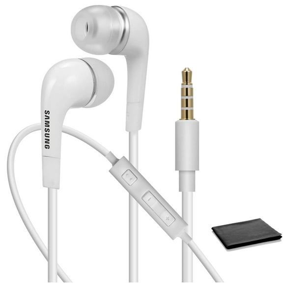 Auriculares estéreo Samsung EHS64AVFWE de 3,5 mm con micrófono remoto, color blanco