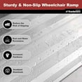 thumbnail image 5 of Ruedamann 5ft Aluminum Folding Threshold Ramp Wheelchair Ramps for Wheelchairs,Steps,Stairs,Curbs,Doorways,Non-Skid Surface Portable Wheelchair Ramp (MR607M-5), 5 of 8