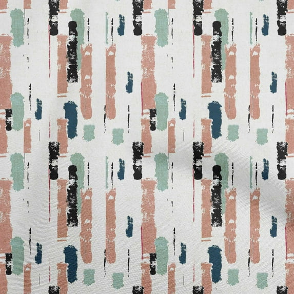 oneOone Viscose Chiffon White Fabric Abstract Stroke With Texture Dress Material Fabric Print Fabric By The Yard 42 Inch Wide