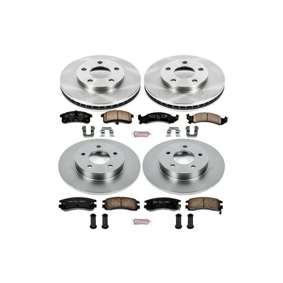 Power Stop Front and Rear Stock Replacement Brake Pad and Rotor Kit KOE2763