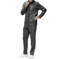 thumbnail image 3 of YIRUIYA Men's Long Sleeve Full Zip Athletic Tracksuits Set with Zip Pocket 2 Piece, 3 of 9