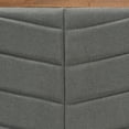 thumbnail image 4 of Baxton Studio Iden Modern and Contemporary Dark Grey Fabric Upholstered and Walnut Brown Finished Wood Full Size Headboard, 4 of 9