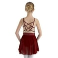 thumbnail image 2 of TiaoBug Kids Girls Sparkly Rhinestone Ballet Dance Dress Skirted Leotard Lyrical Latin Dance Costume Burgundy 16, 2 of 7