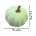 thumbnail image 2 of Simulated Foam Pumpkin Prop with Golden Handle, Colorful Fake Vegetable Ornament, Summer Fall Harvest Decor for Halloween, Tabletop, Shelf, Wreath Making and Farmhouse Home Decoration, Green, 2 of 6