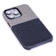 thumbnail image 5 of Dockem iPhone 13 Pro Lux M2 Wallet Case; Built-in Metal Plate, 2 Card Slots, Premium Synthetic Leather, Black/Grey, 5 of 9