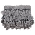 thumbnail image 1 of Shisuyan Fringe Tassel Lace Trim In Grey Color For Home Decor 1Pack 118In, 1 of 9