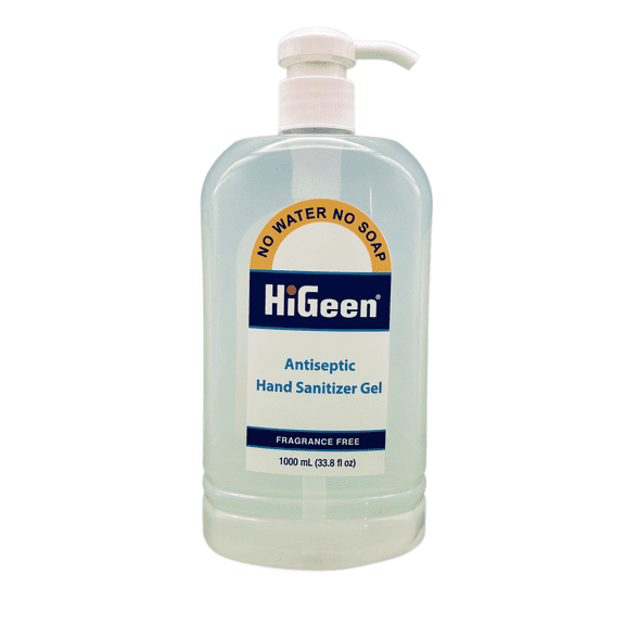 HiGeen Antiseptic Hand Sanitizer Gel Fragrance Free