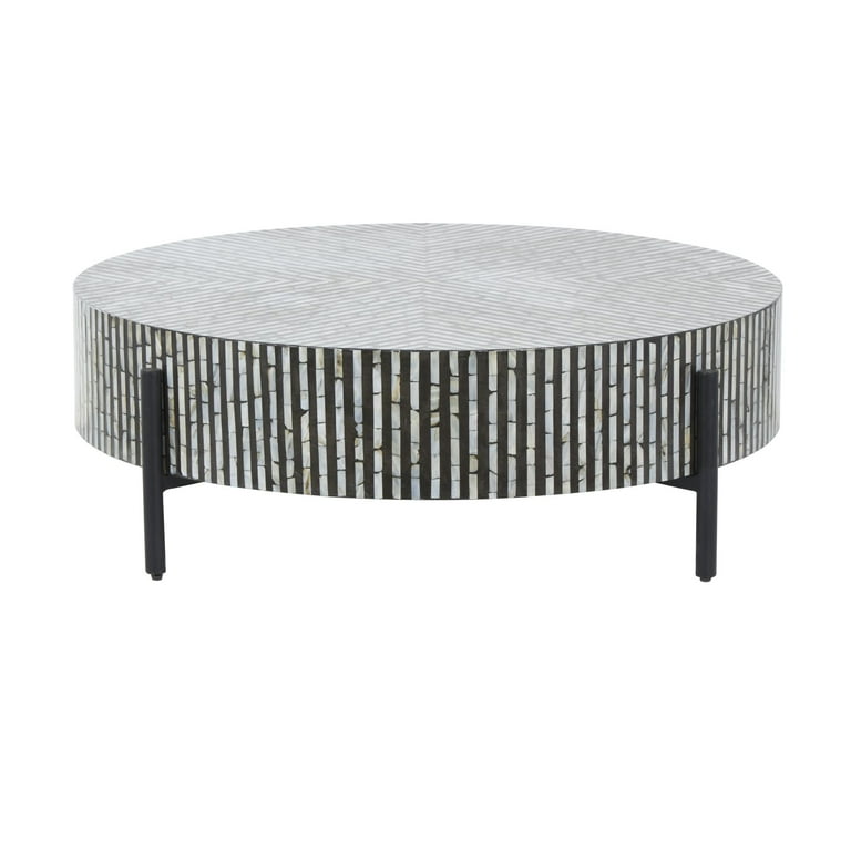 DecMode Mother of Pearl Shell Coffee Table - Living Room