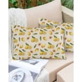 thumbnail image 6 of Yellow Lemon Throw Pillow Cover 12 x 20 Inch Decorative Pillow Cover Summer Fruit Flower Retro Watercolor Beige Lumbar Pillowcase Seasonal Rectangle Cushion Case for Couch Sofa Bed Living Room, 6 of 7
