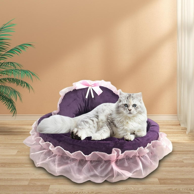 Pink princess store cat bed