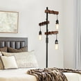 thumbnail image 4 of Dimmable Industrial Floor Lamp, Farmhouse Tree Floor Lamp, 68 Inch 3 Lights Wood Standing Lamp, Sturdy Base Tall Vintage Pole Light, Metal Black Floor Lamps for Living Room Bedroom Office Rustic Home, 4 of 9