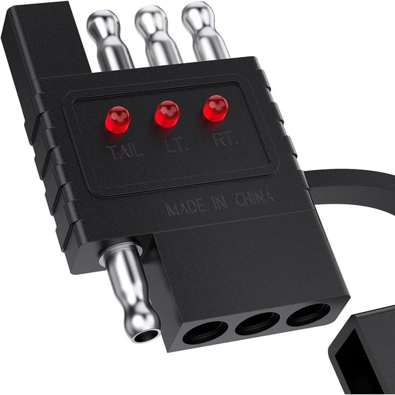 Nilight 4 Way Flat Trailer Wiring Circuit Tester Male Female Double End Wire 4 Pin Test with LED Light Indicator for Turn Signal Tail Lights Trouble Shooting