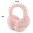 thumbnail image 5 of Loritta 2 Packs Women Ear Muffs Soft Cute Foldable Ear Warmers for Women Gift Pink and White, 5 of 6