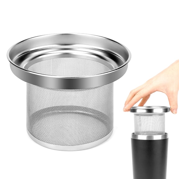 Linkidea Tumbler Tea Infuser for Loose Leaf Tea, Compatible with YETI Tumbler 20oz/30oz, IRON FLASK Classic 24oz/32oz Mug Attachment, 304 Stainless Steel Mesh Strainer (Dishwasher Safe)