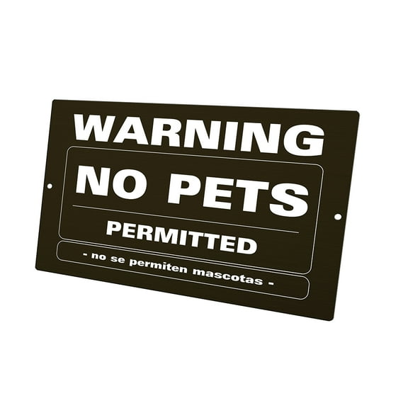 KuzmarK Yard Lawn Fence Sign - No Pets Permitted