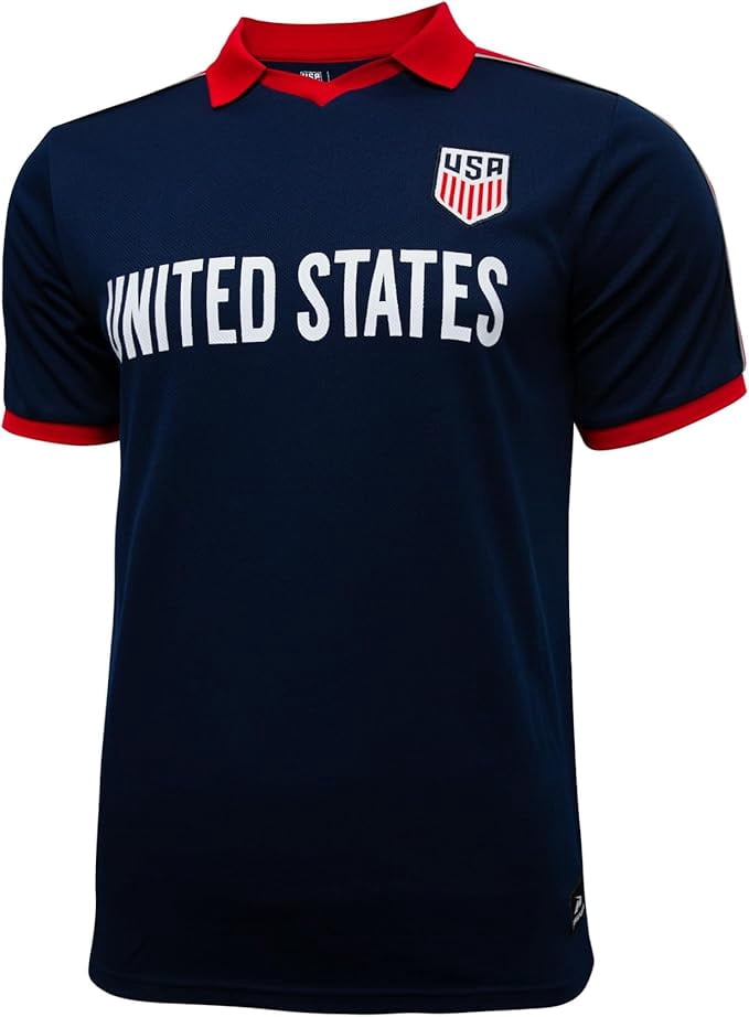 Icon Sports Mens Navy Blue Team USA World Cup Soccer Jersey Shirt