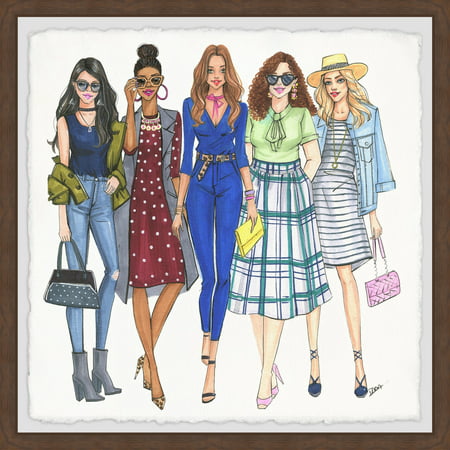 Marmont Hill Inc. 'Best Friends Fashion' Framed Painting Print -