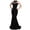 Black, variant on IROINNID Reduced Wedding Guest Dresses for Women Homecoming Party Elegant Sexy Sleeveless Sling Strap Pure Color Long Dress Trendy Formal Dress,Black