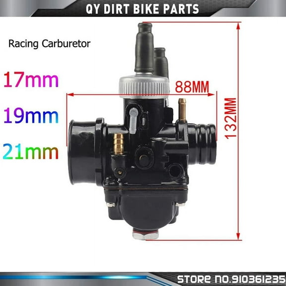Motorcycle Carburetor PHBG 21MM AD Carburetor for 50-100Cc Engine 2 Stroke Racing Motor PHBG21,1 x carburetor,Black