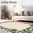 thumbnail image 2 of ODIKA 4'x6' Machine Washable Non-Slip Area Rug, Rustic Mistletoe Branch Gathering Hearth Decorative Accent Charm High Traffic Rug with Pad, Ivory, 622391, 2 of 8