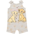 thumbnail image 2 of Disney Lion King Baby Girls' Sleeveless Romper Pajama and Headband Set Oatmeal Heather Simba and Nala, 2 of 5