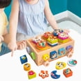 thumbnail image 1 of Juguetes clasificadores de formas Montessori Hugo, juguetes de madera coloridos para educación y desarrollo cognitivo, 1 of 10