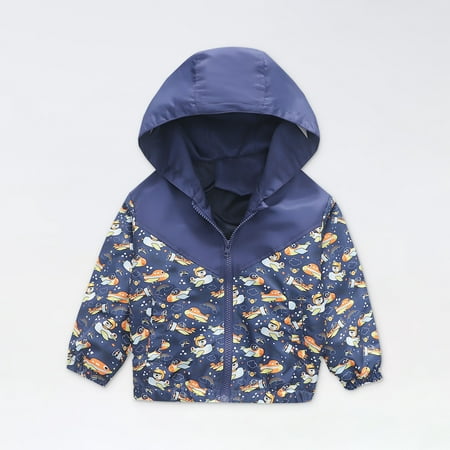 

QISIWOLE Toddler Kids Baby Boys Girls Fashion Cute Dinosaur Rainbow Pattern Windproof Jacket Hooded Coat Sales !