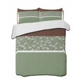 thumbnail image 2 of Quilts Twin XL Size, Sage Green Brown Flowers Soft Comforter Bedding Set for Bed, Classic Botanical Art Elegant Lightweight Quilted Bedspread with Pillow Cover(2 Pieces) for All Season, 68x98 Inch, 2 of 6