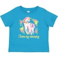 thumbnail image 3 of Inktastic I Love My Mommy Unicorn with Pink and Yellow Flowers Boys or Girls Baby T-Shirt, 3 of 5