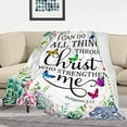 thumbnail image 2 of Christian Gifts for Women Inspirational Religious Blanket Bible Verse Scripture Prayer Throw Blanket Soft Flannel Healing Blanket 50"X40", 2 of 5