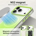 thumbnail image 7 of Allytechgroup Protective Case Cover for Apple iPhone 15 Pro Max, Magnetic Back Cover Anti-Scratch Shock-Absorbent Anti-Fingerprint Support Wireless Charging Lightweight Non-Slip Bumper, Green, 7 of 7