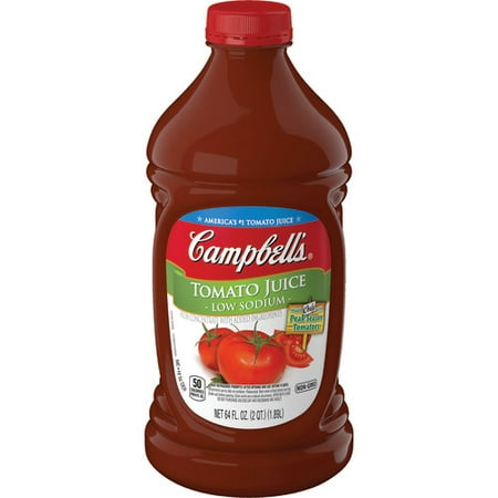 (2 Pack) Campbell's Low Sodium Tomato Juice, 64