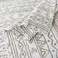 thumbnail image 5 of Travan Juego de edredón de 3 piezas King con patrón de rayas de microfibra, suave y ligero, juego de cama con fundas para todas las estaciones, color crema, tamaño King, 5 of 5