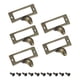 thumbnail image 1 of Soportes de Etiqueta Tiradores Aleación de Zinc Tono Bronce 54x35mm 5 Pcs con Tornillos, 1 of 3