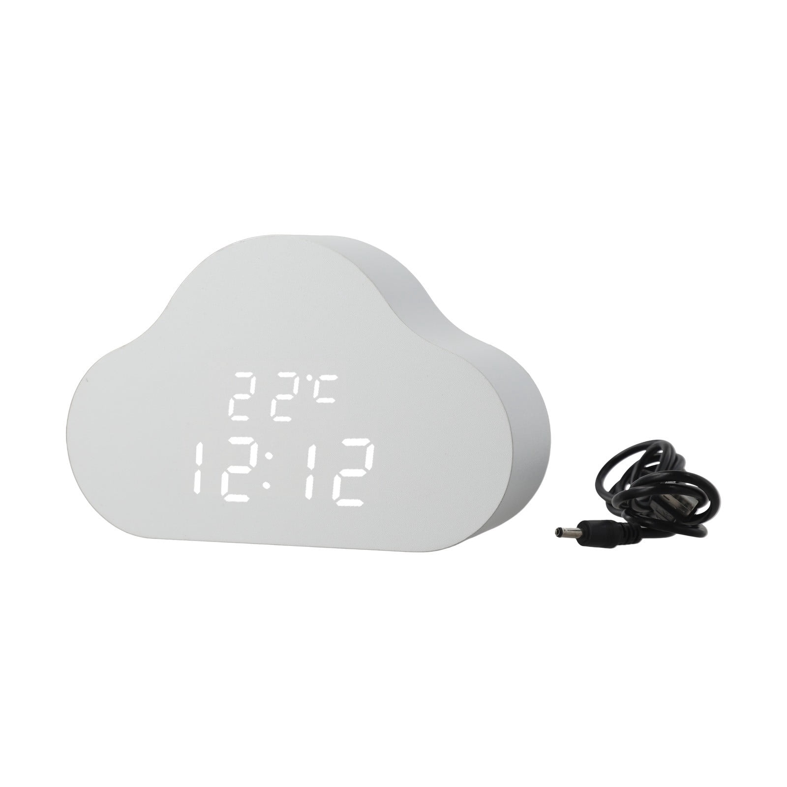 yaaqii AA14 New Cloud Alarm Clock Student Calendar Luminous LED Voice USB Digital Clock