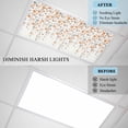 thumbnail image 3 of 1 Pack Flower Orange Fluorescent Light Covers for Ceiling Lights Grey Cherry Blossoms White Background Magnetic Ceiling Light Covers Overhead Light Filters for Office Classroom Home, 3 of 9