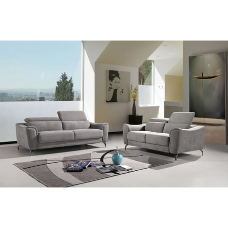 Viscologic Lancaster Luxury Style Fabric Upholstered Adjustable Headrest Living Room 3 Seater Sofa Couch Loveseat Arm Chair Grey Canada Seater Sofa Couch Loveseat, Syracuse Top Grain Leather Reclining Sofa Loveseat And Armchair Set