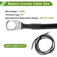 thumbnail image 3 of Cable de inversor de batería universal de 3/8" terminal 8 AWG negro de 6.5 pies, cobre estañado, 1 pieza, 3 of 7