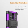 thumbnail image 3 of LG Aristo Case, LG LV3 Case, LG Phoenix 3 Case, LG K8 2017 Case, Dual Layers [Combo Holster] Case And Built-In Kickstand And Circlemalls Stylus Pen (Purple), 3 of 6