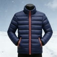 thumbnail image 4 of purcolt Mens and Big Mens Lightweight Warm Puffer Jacket Long Sleeve Thermal Down Jacket Casual Stand-Up Collar Winter Coat Outerwear, 4 of 9