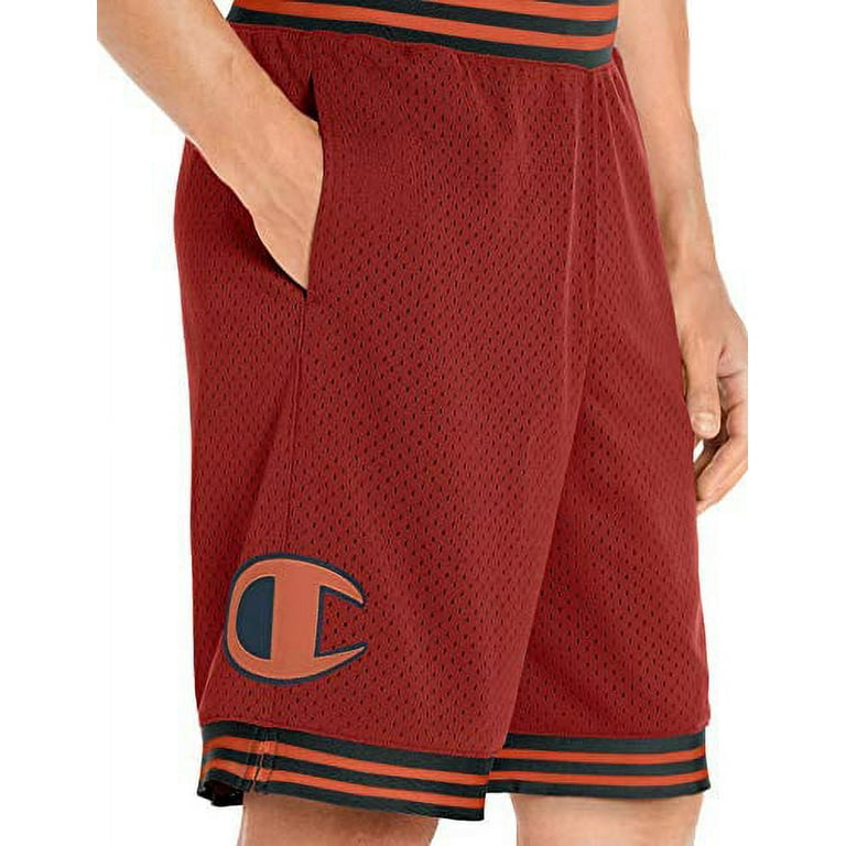 Champion Life Mens Rec Mesh Short L Cherry Pie W Big C Patch