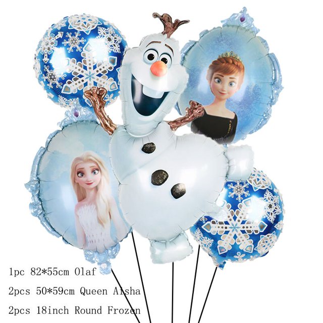 1set Disney Olaf dibujos animados Elsa Anna Snow Queen princesa globos de aluminio globo inflable de aire Baby Shower decoraciones para fiesta de cumpleaños Tan Jianjun unisex