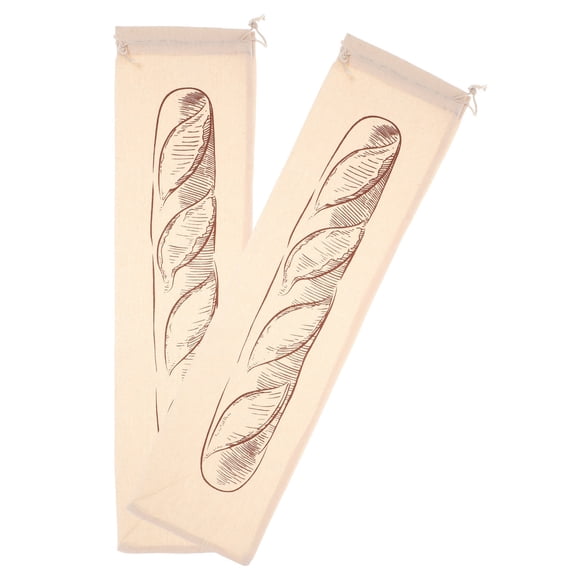 STRANDCHIC 2pcs Cloth Bread Storage Bag Large Capacity Assorted Color Drawstring Closure for Home Use