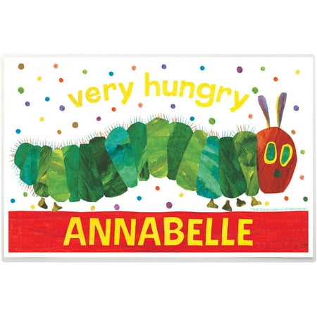 Girls Personalized Placemat - Personalized Very Hungry Caterpillar Hungry Placemat