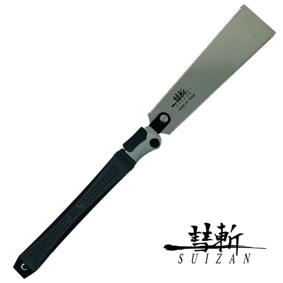 SUIZAN Folding Ryoba Double Edge Saw 9.5 Inch - Professional Japanese Pullsaw Handsaw Woodworking Tools
